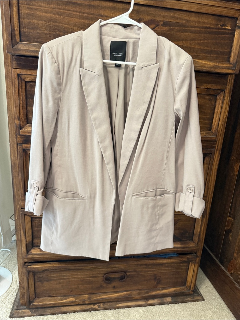 Simply Vera Vera Wang Blazer in Light Blush Neutral